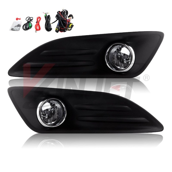 Winjet Fog Light - Clear Wiring Kit Included CFWJ-0390-C - main